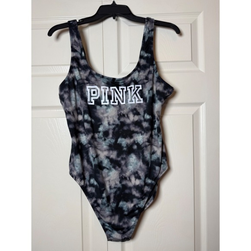 Victoria's Secret PINK tie-dye scoop‎ neck one-piece swimsuit